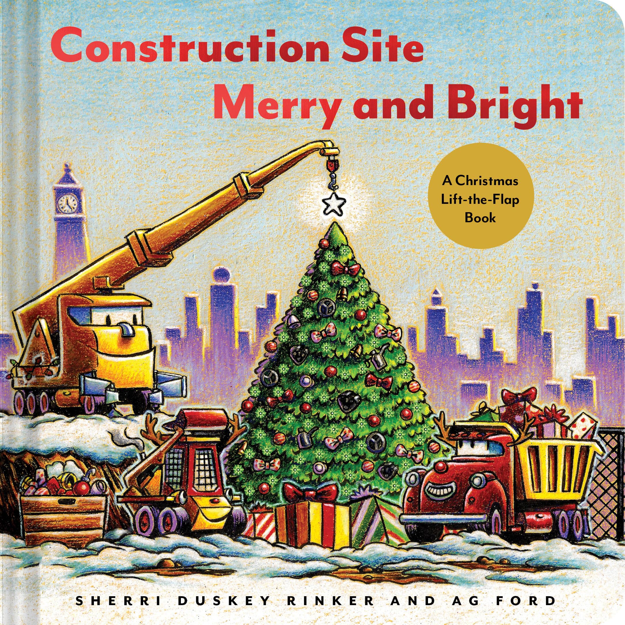 Construction Site: Merry and Bright: A Christmas Lift-the-Flap Book (Goodnight, Goodnight Construction Site)