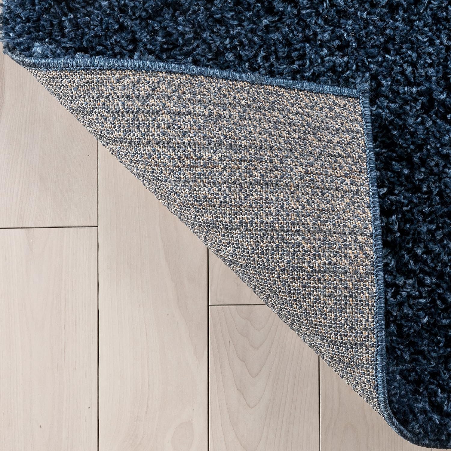 Well Woven Elle Basics | Emerson Shag Dark Blue | Textured Mat Rug (2'3" x 3'11")
