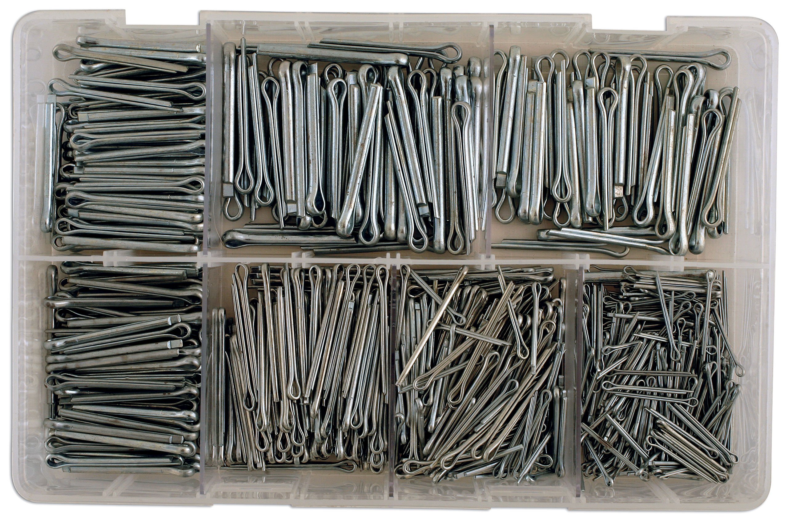 CONNECT 31875 Assorted Split Pins Small 7 Sizes 1/16"" To 5/32"" 1000 Pieces