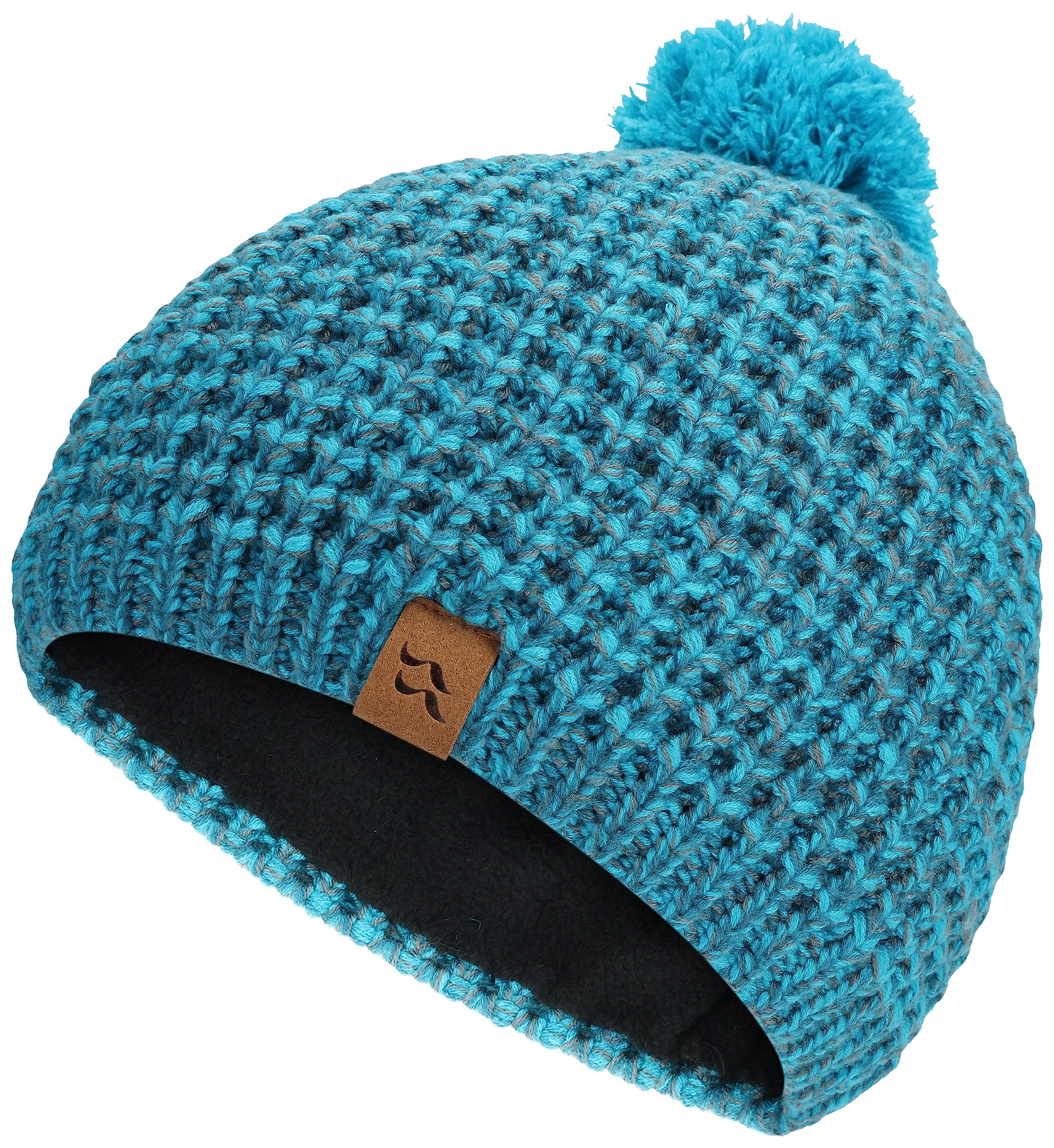 Rab Unisex Aquamarine Nonna Bobble Beanie Pom Hat For Skiing, Hiking, & Casual Use - One Size