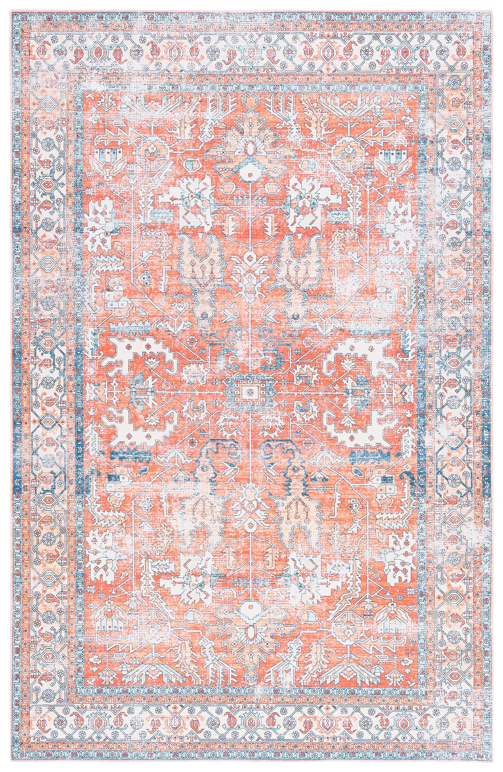Safavieh Distressed Rug Ideal for High Traffic Areas, Machine Washable and Non Slip, Arizona Collection, Short Pile - Image 2