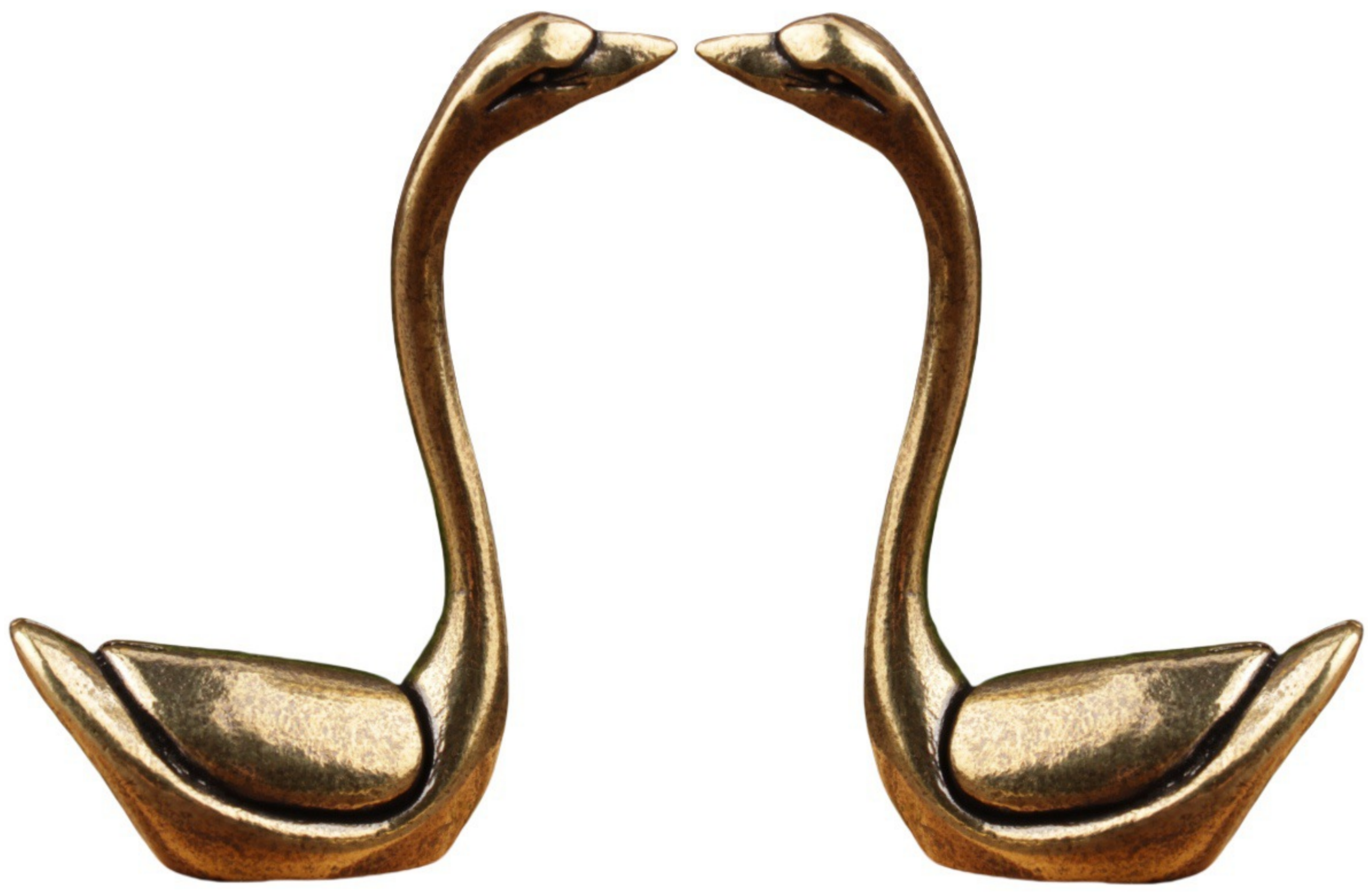 Figura decorativa cisne de latón puro elegante miniatura 6