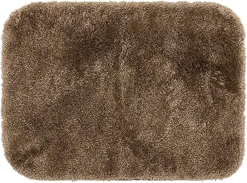 Mohawk Home Tapete de baño real lavable a máquina, marrón nogal (1' 5" x 2')