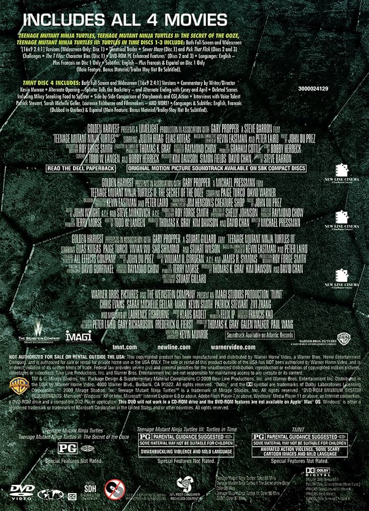 ダートルズの秘密 Teenage Mutant Ninja Turtles Film Collection (Teenage Mutant