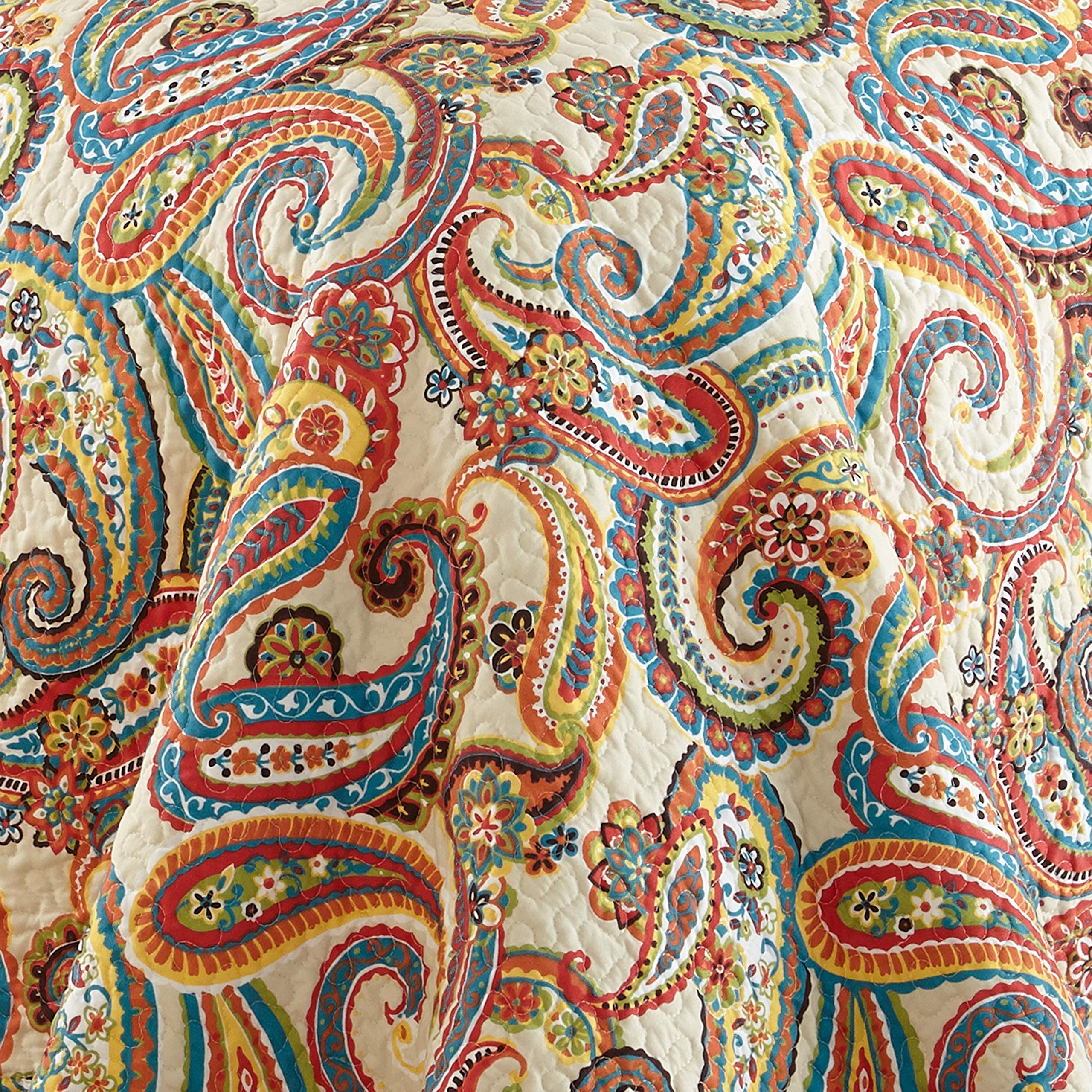 Levtex Home Rhapsody Set Copripiumino Intero/Queen: Trapunta Paisley E Federe, Cotone, Motivi Bohémien