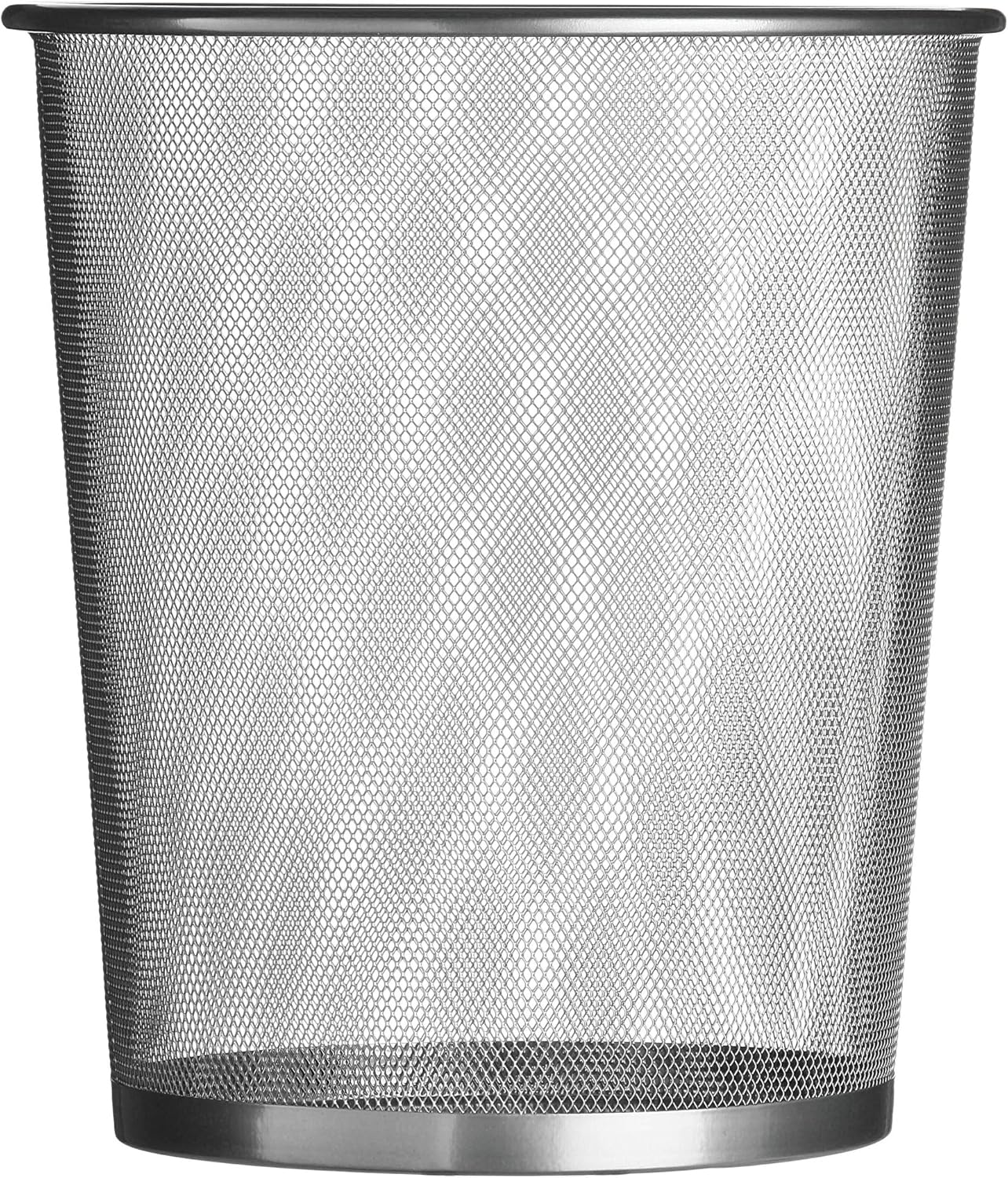 Premier Housewares Large Mesh Waste Paper Bin Silver Bedroom Bin Small
