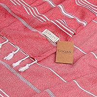 Vista 6 de Toalla turca Real Grand Bazaar Pestemal 100% de algodón, prelavada, más suave, 39x69 de Pestemal, para playa, el baño, spa, hammam, toallas súper