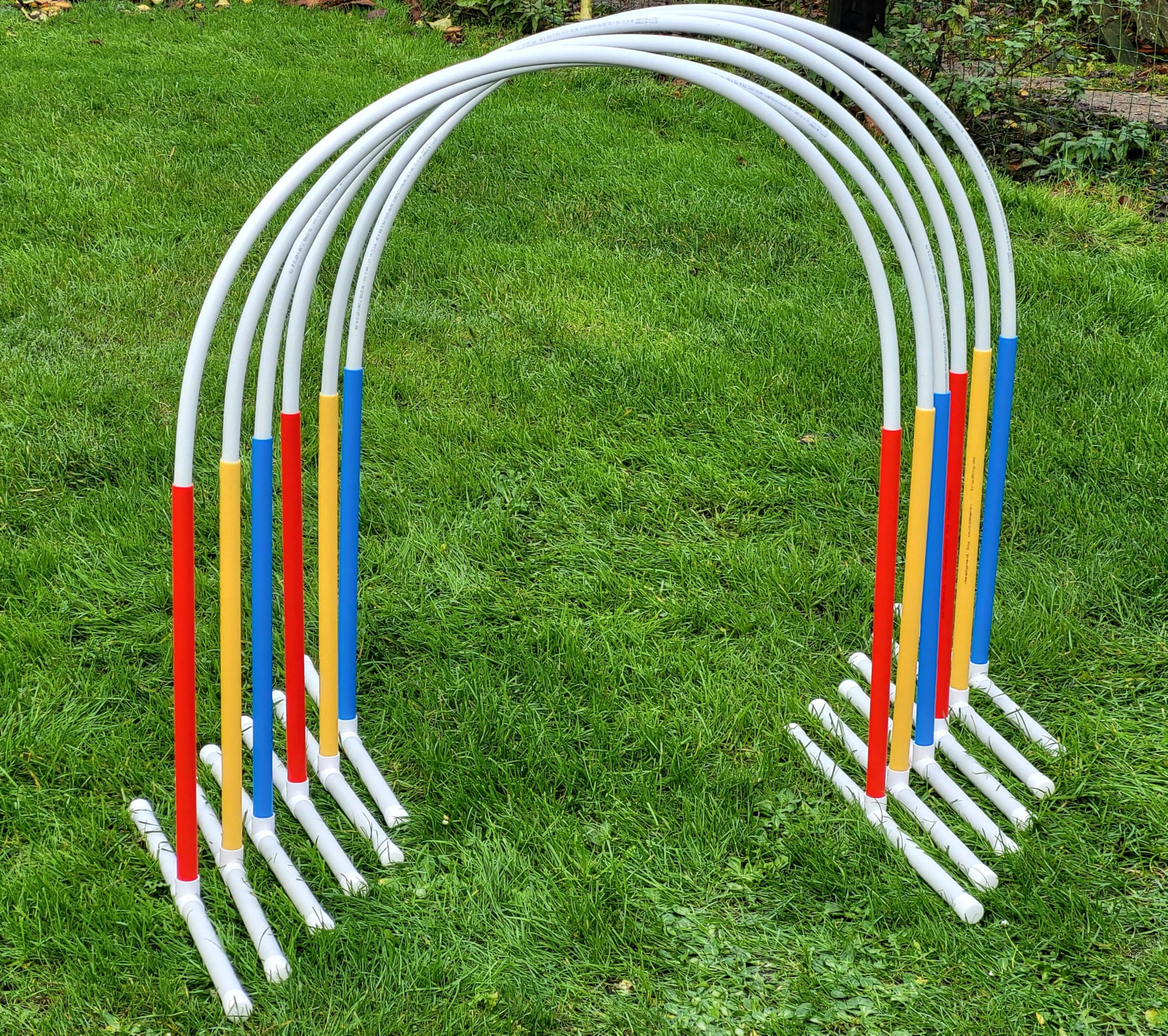 Generisch 6 arcs Hoopers avec support (rouge, jaune, bleu), Fun-Hoopers