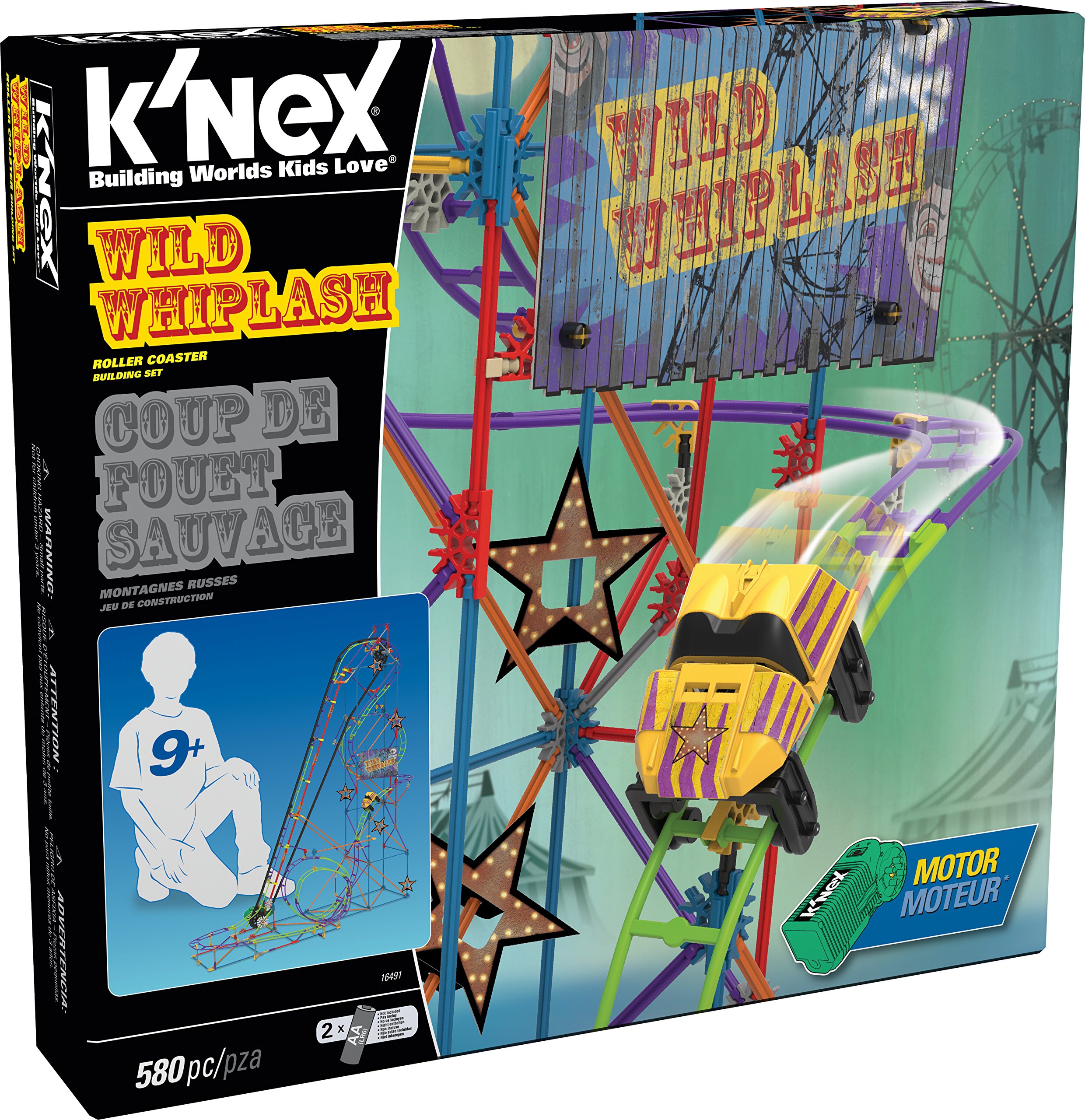 K'nex 16491 Thrill Rides Wild Whiplash Coaster Building Set