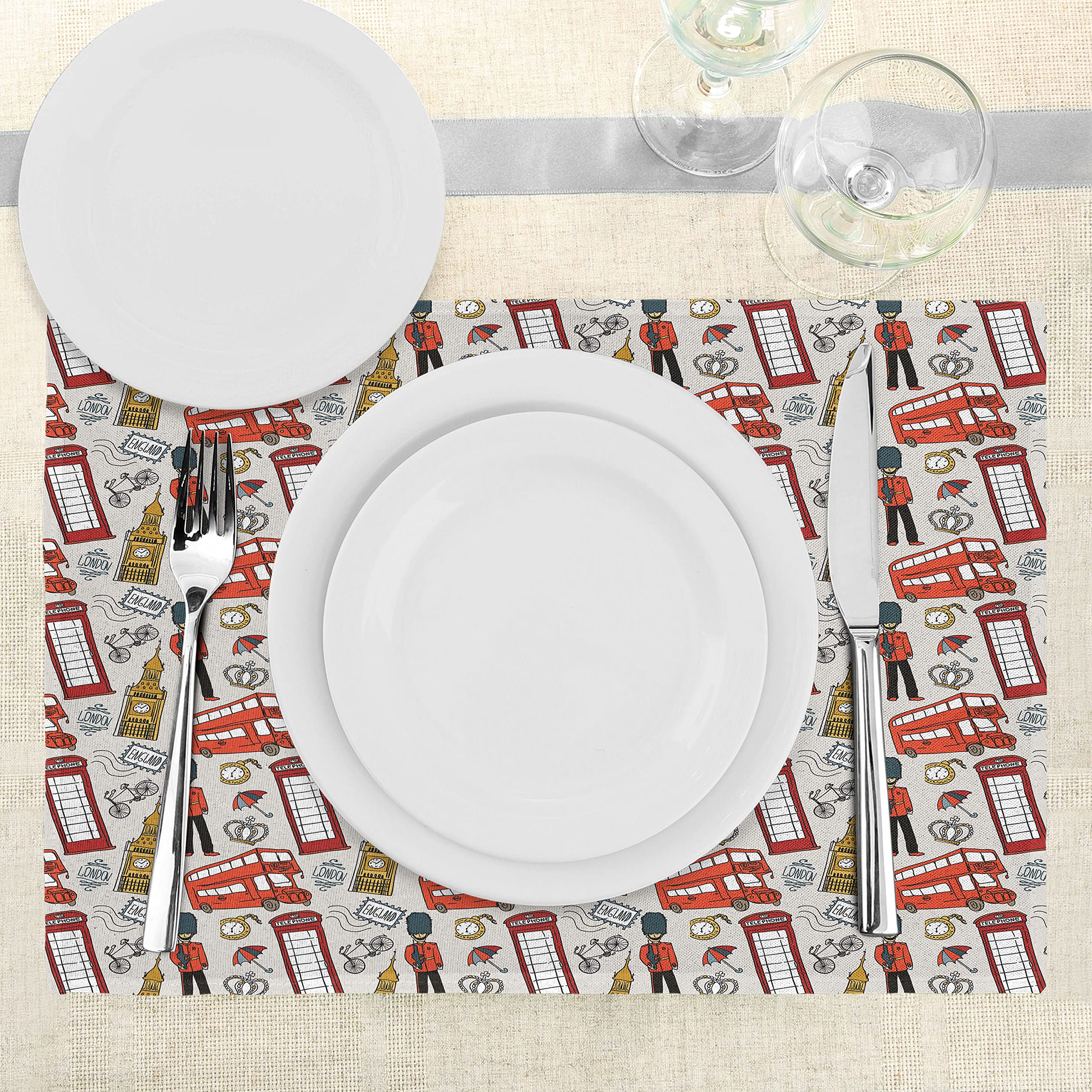 ABAKUHAUS Set Di 4 Tovagliette Americane In Tessuto 3D Realistico - Vacanze Estive, 45x30 Cm, Impermeabili, Lavabili In Lavatrice, Antimacchia, Made In Turchia - 2