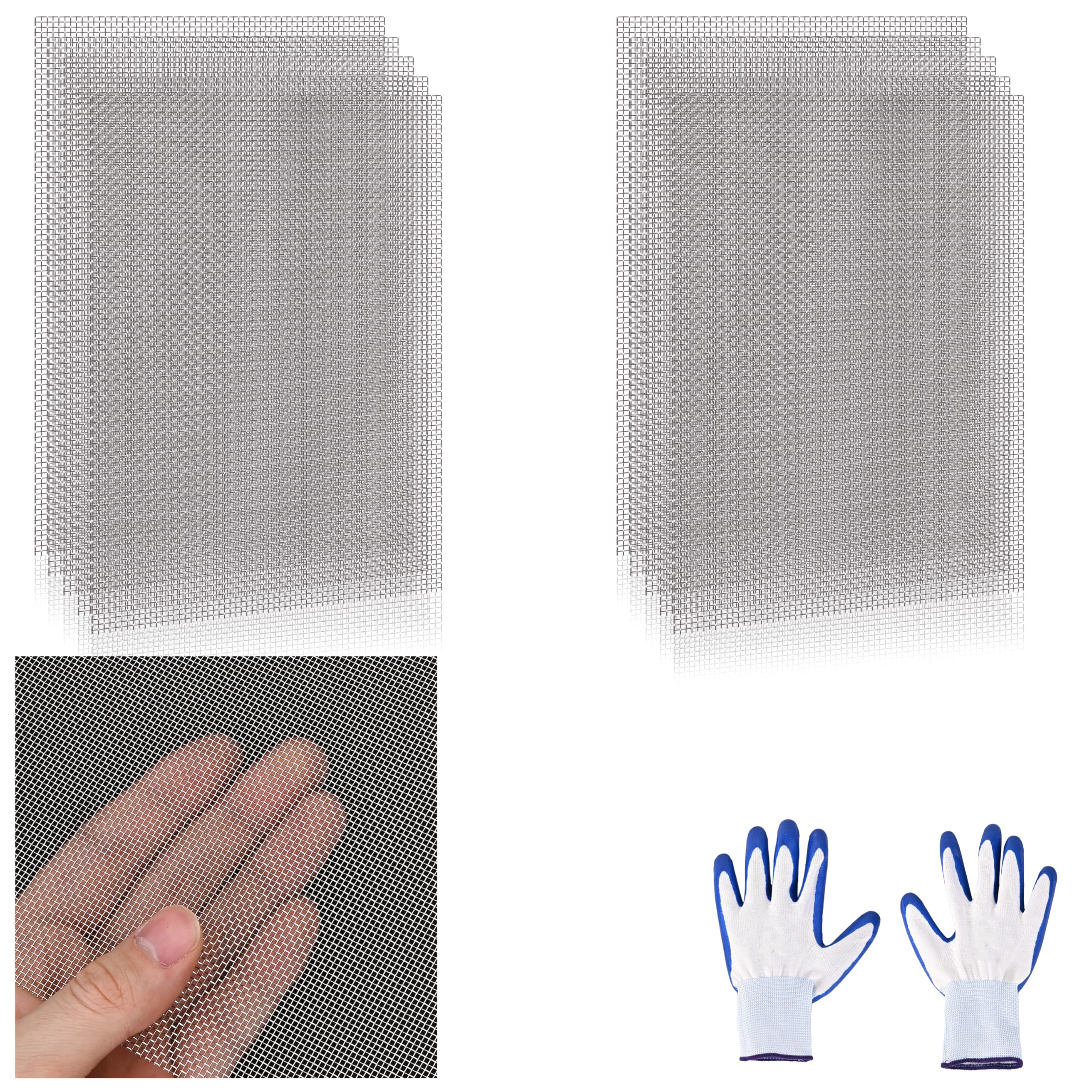 Stainless Steel Wire Mesh Sheets - 4 Pack -9 Stainless Steel Wire Mesh Sheets - 4 Pack -9