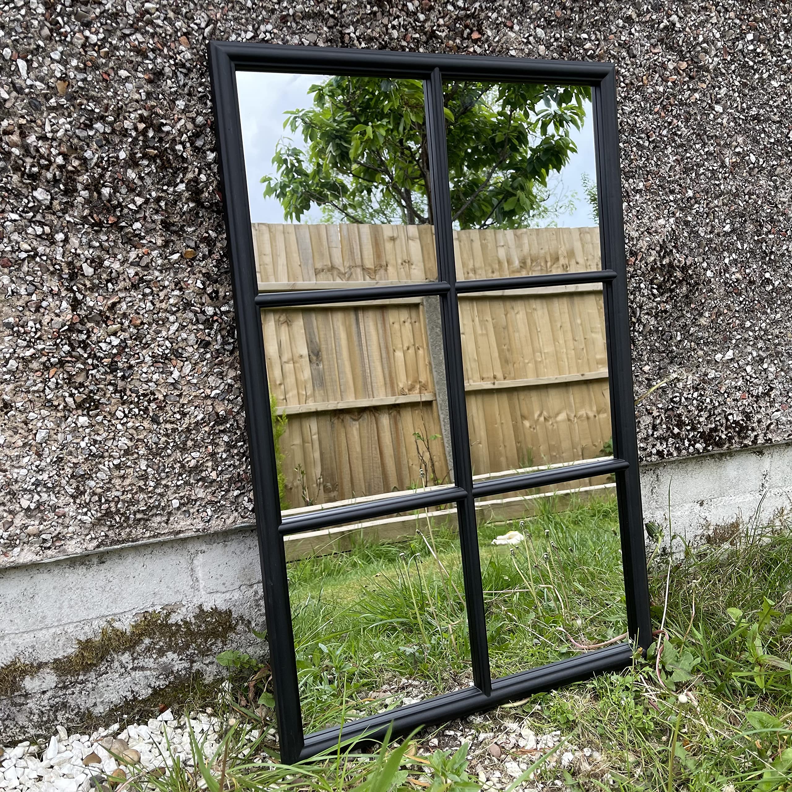 Buy LIAMRA Large Black WINDOW STYLE WALL HALLWAY Arched Rustic Vintage