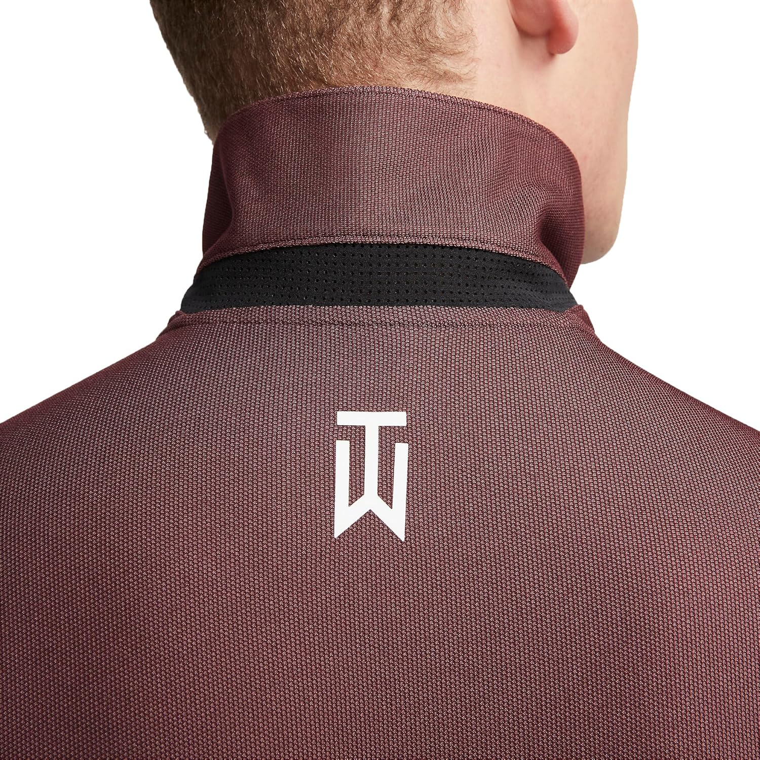 Nike Dri-FIT Tiger Woods Men's Golf Polo (US, Alpha, Medium, Regular, Regular, Burgundy Crush/Plum Eclipse/White)