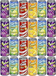 Set of 24 - .25oz Mini Soda Can Fizzy Candy! - Goody Bag Filler - Party Favor - 4 Assorted Flavors!