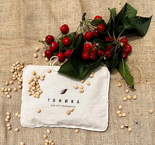 Tonika Almohada de granos de cereza de 8.82 oz adecuada para dolor de cuello y articulaciones + bolsa térmica natural