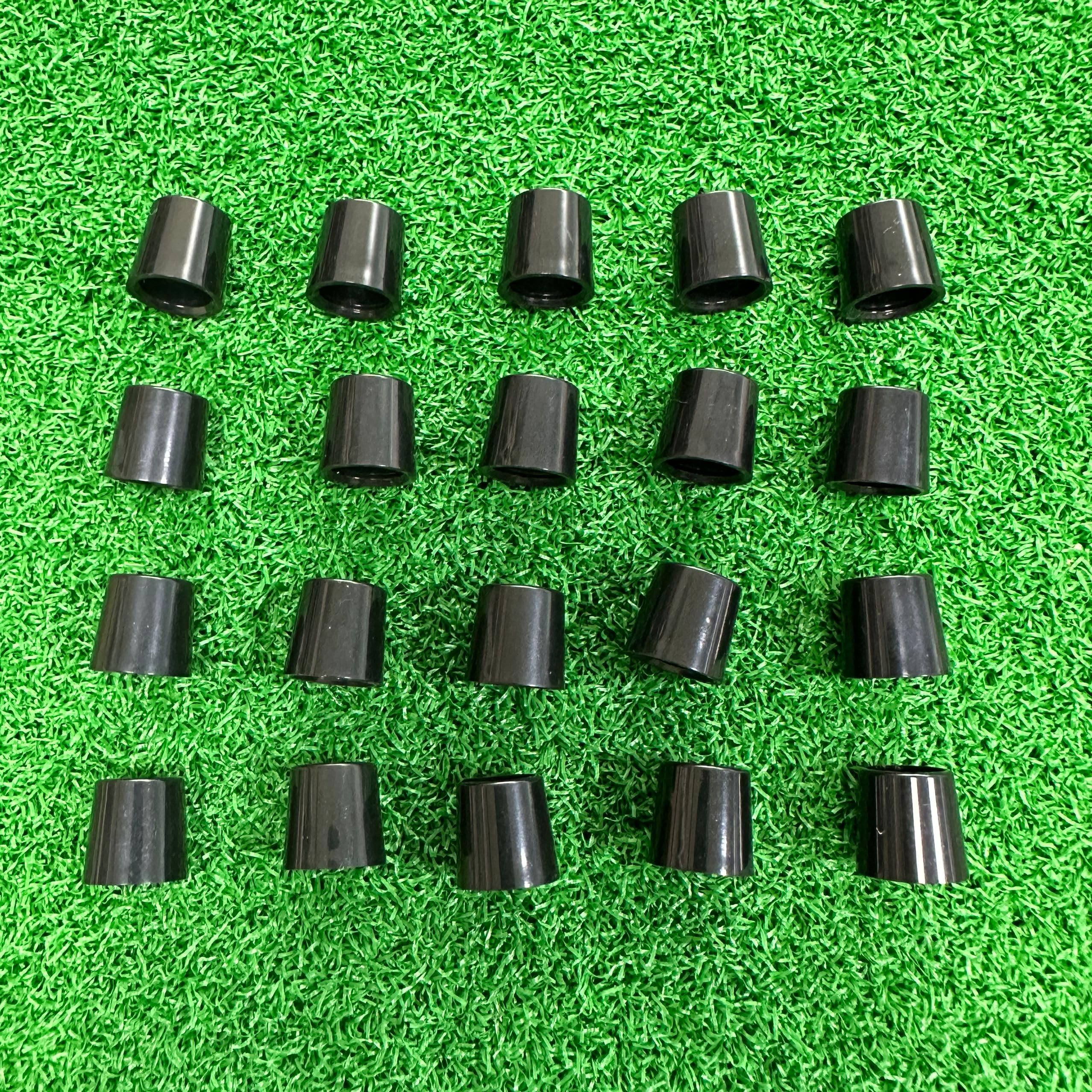 LM sports Solid Black Flat Golf Ferrules for Tapered 0.335, 0.355 and 0.370 Iron Shaft, 20pcs/Pack (335")