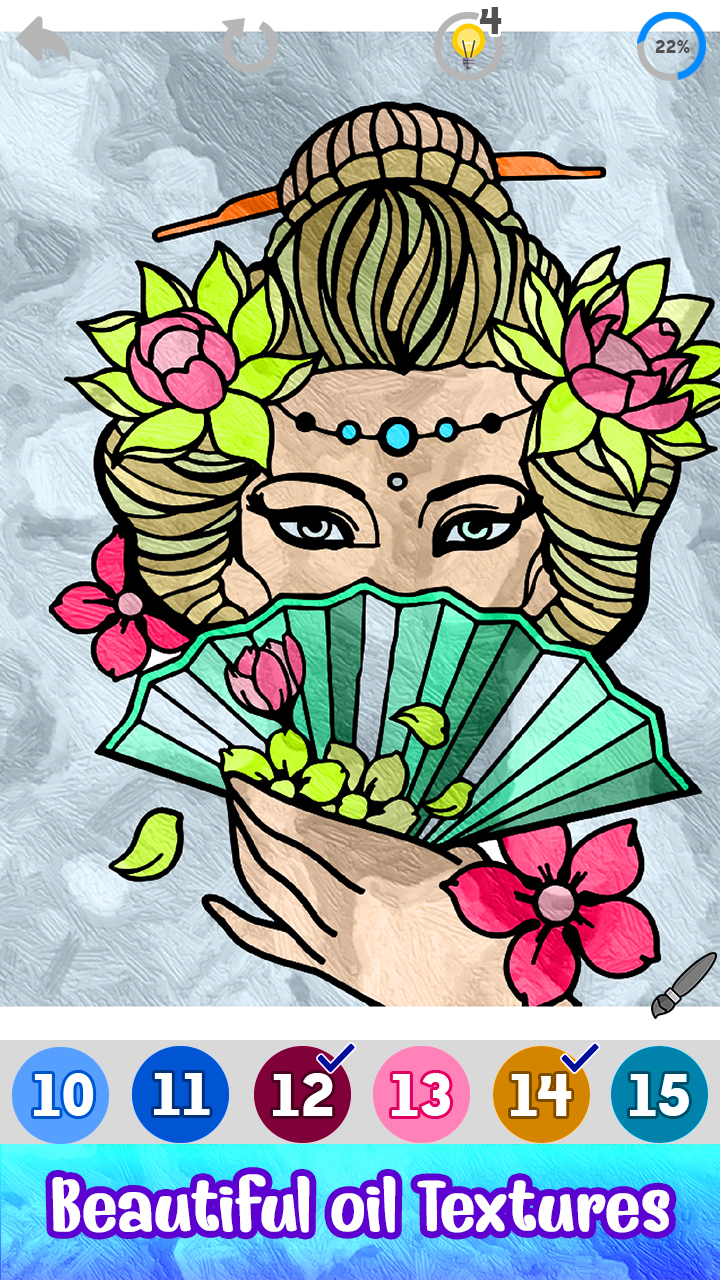 Japanese Paint By Number - Culture Coloring Book For Grownups - App on ...