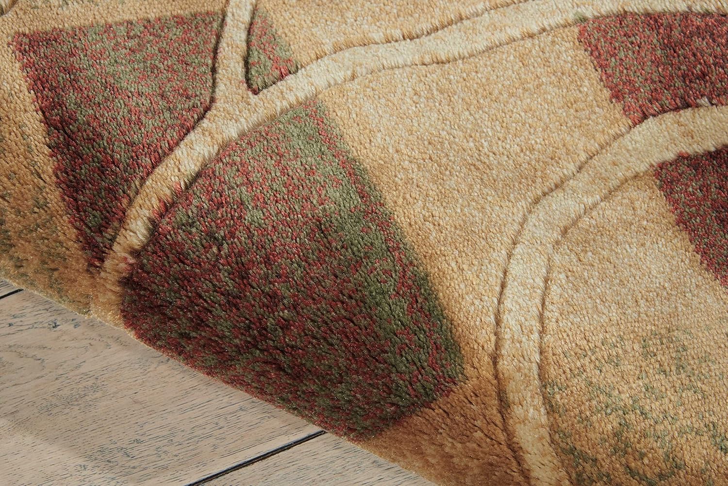 Nourison Home Expressions Beige 2'3" x 8' Area Rug - Easy Clean, Non Shedding, Bed Room, Living Room, Dining Room, Kitchen (8' Runner)