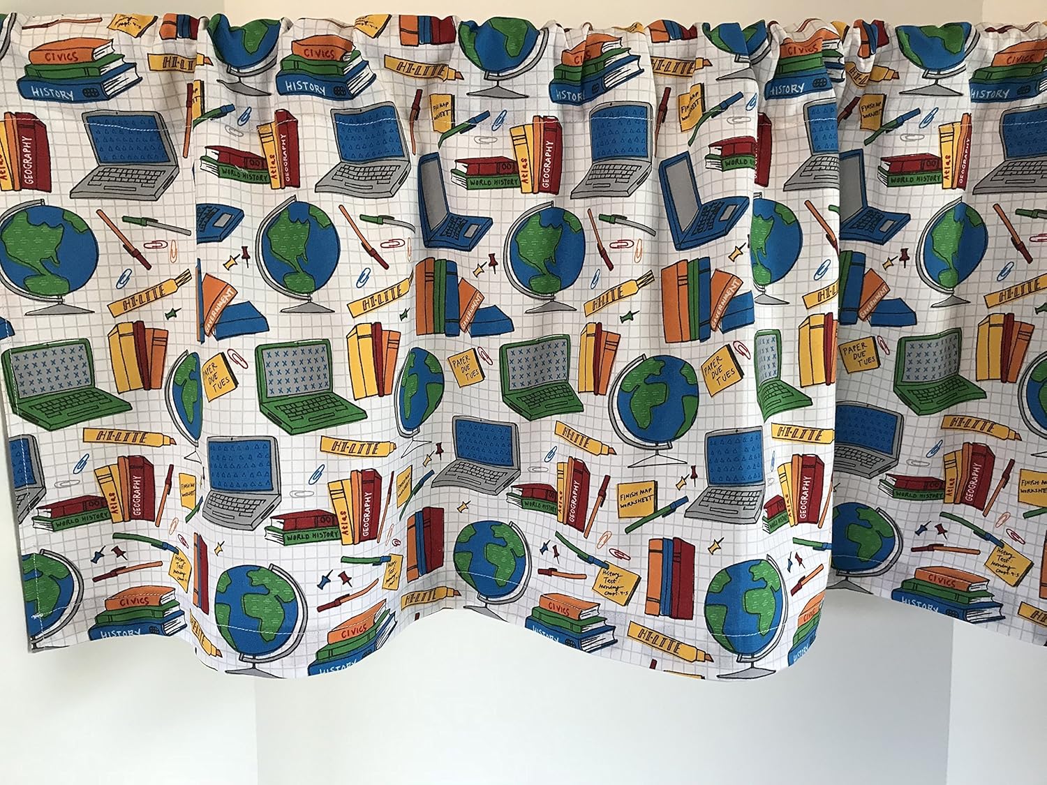 Valance Classroom Theme Window Treatment Custom Made Home