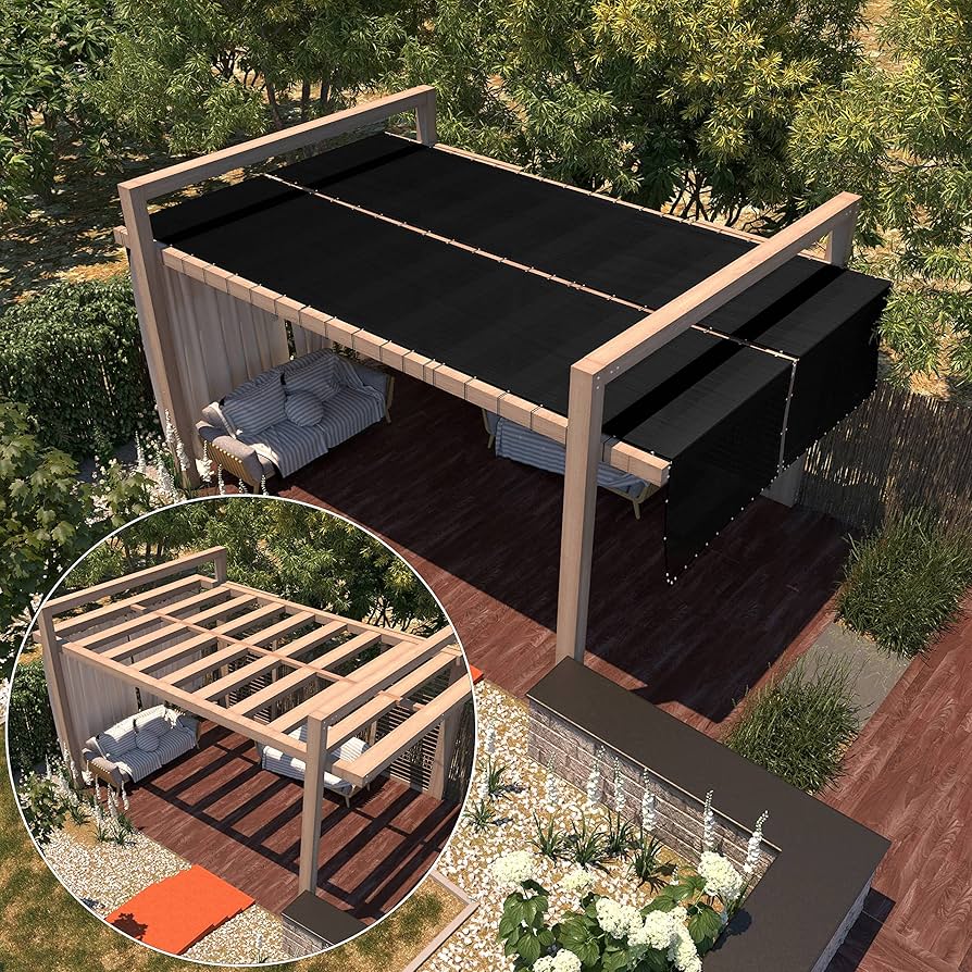 Amazon.com : Amgo Custom Made 3' x 5' Black Balcony Privacy