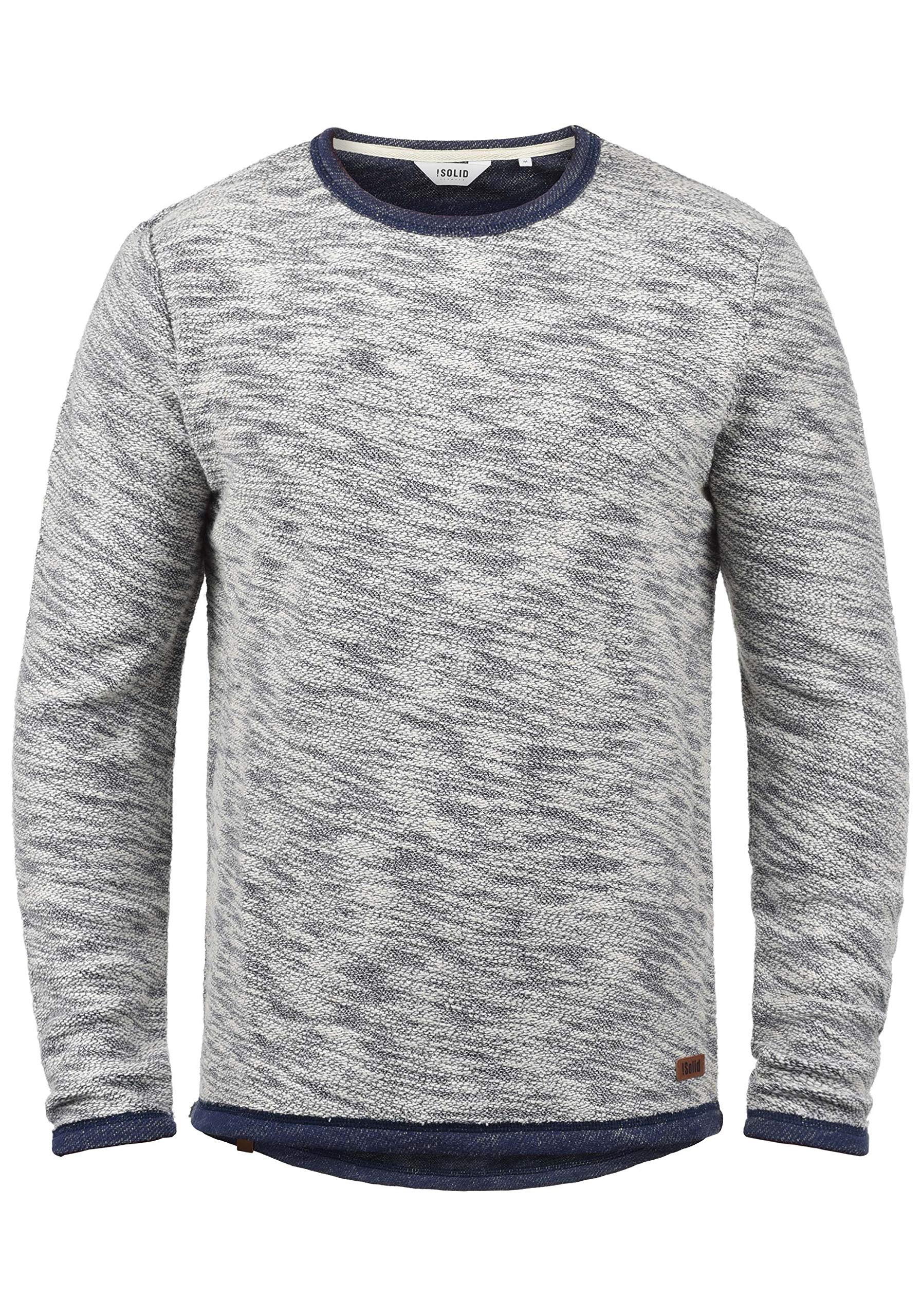 Pull en sweat !Solid SDFlocks pour homme à col rond en coton regular fit