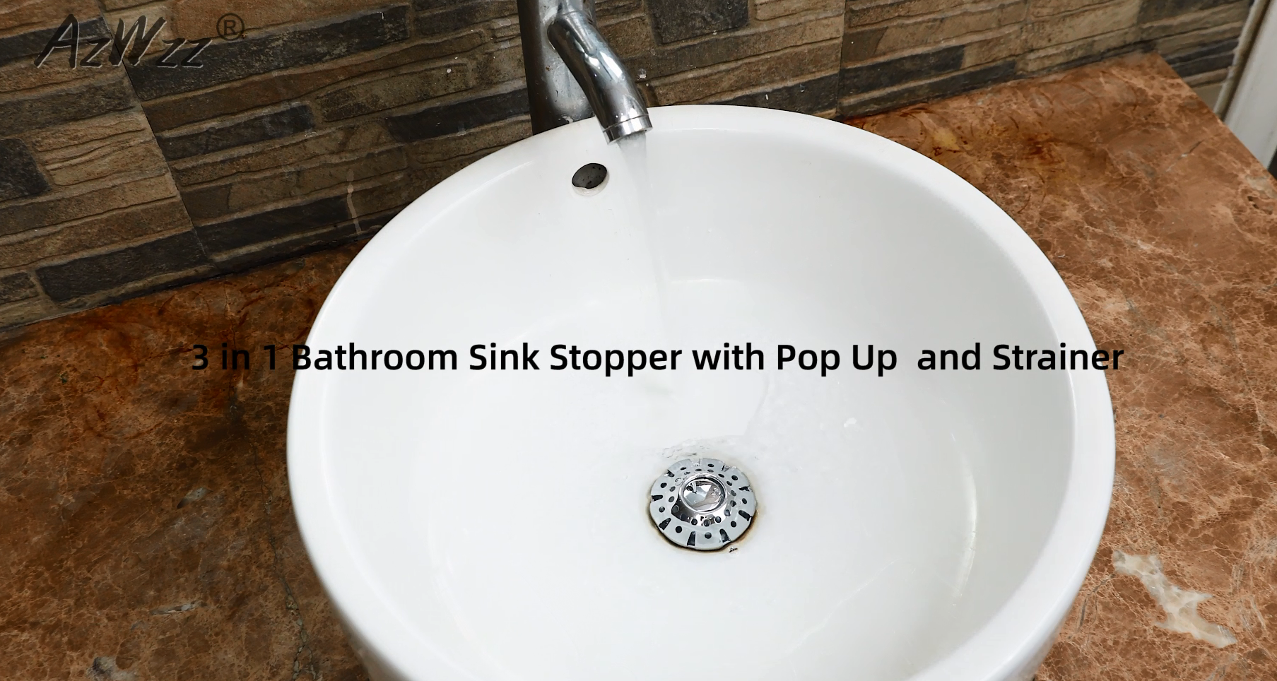 WSYLEN Bathroom Sink Drain Strainer – Pop-Up Stopper With Hair Catcher, Fits 1.02" To 1.72" Drain Holes (Silver) - View #3
