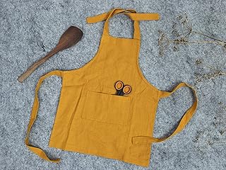 Linen kids apron, Linen apron, Washed linen apron for kids, Girls apron, Boys apron, Linen apron for children, Toddler apron with pockets