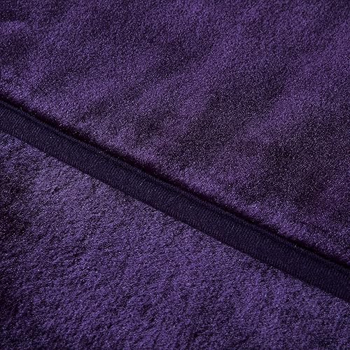 Miniatura 8 de Chezmoi Collection Manta pesada de una sola capa, 9 libras, estilo coreano, de visón Raschel, gruesa y sedosa, 26.46 ozm, 85 x 95 pulgadas, tamaño