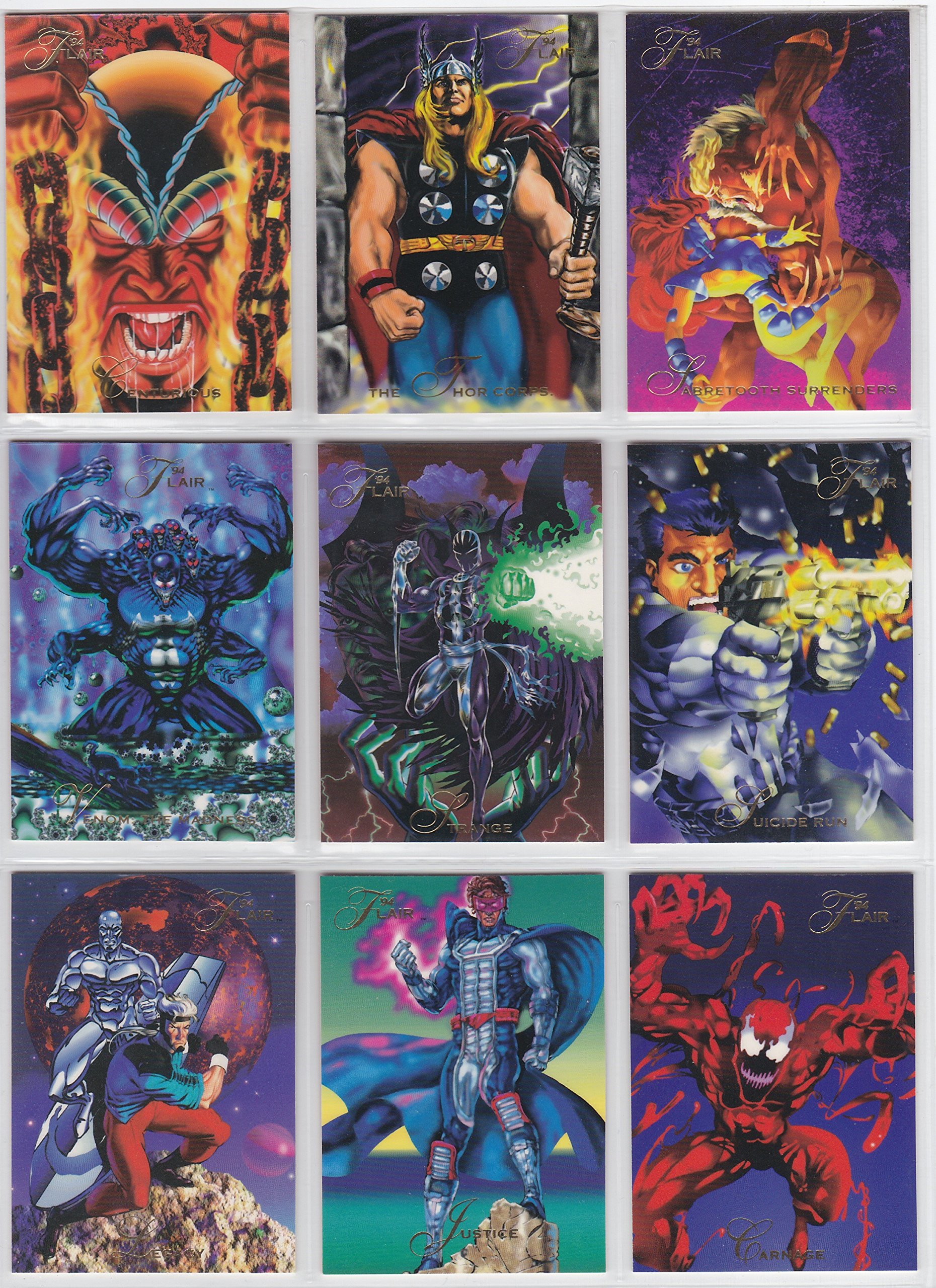 marvel cards universe 1994 first edition 1994 Marvel Universe Fleer First Edition Trading Cards