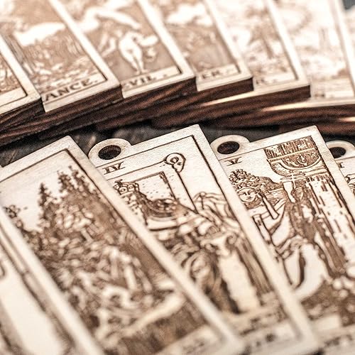 Miniatura 5 de Ornament - Tarot Deck - Set of 78 - Raw Wood 2x3in