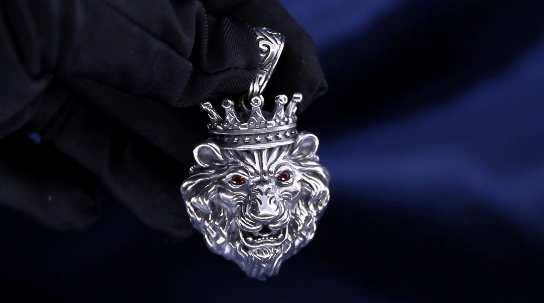 JadeAngel Lion Necklace Men's Jewelry - King Pendant Vintage 925