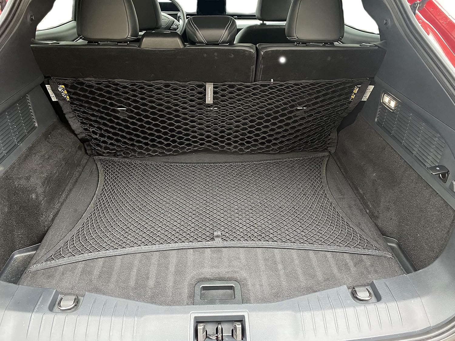 Floor Style + Envelope Style Trunk Mesh Cargo Net for Ford Mustang Mach E GT Premium California Route 2021-2024 Car Accessories - Premium Trunk Vehicle Carrier Organizer for Mustang Mach E