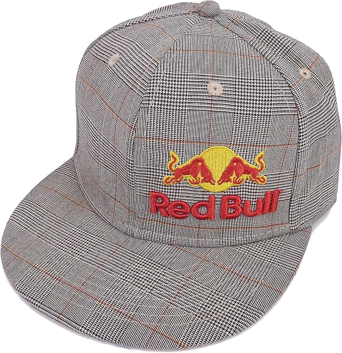 Amazon Red Bull レッドブル ミニサイズロゴ チェック柄 スナップバック キャップ フリーサイズ ベージュ 並行輸入品 キャップ 通販