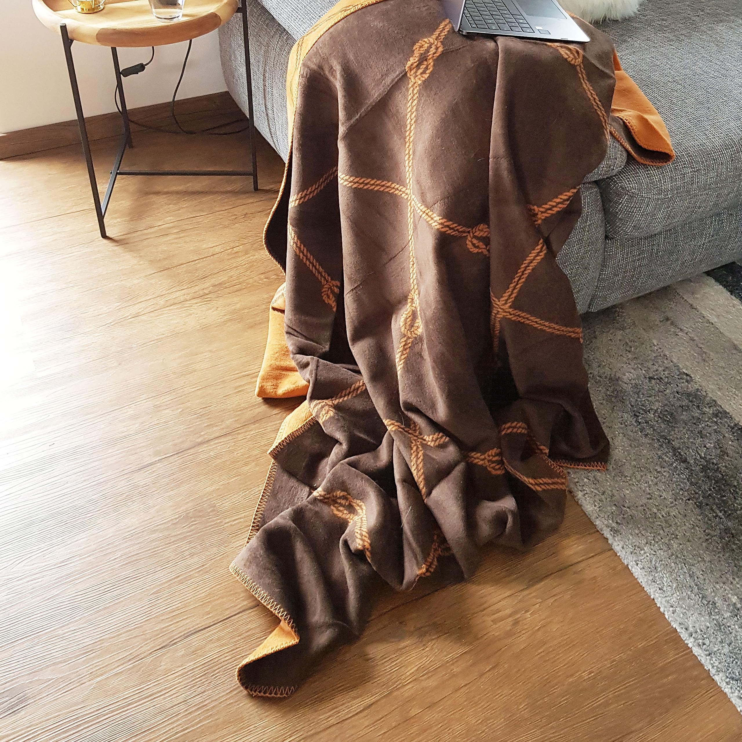 Plaid Owen - 130x160 cm | Oranje Terra | Dutch Decor