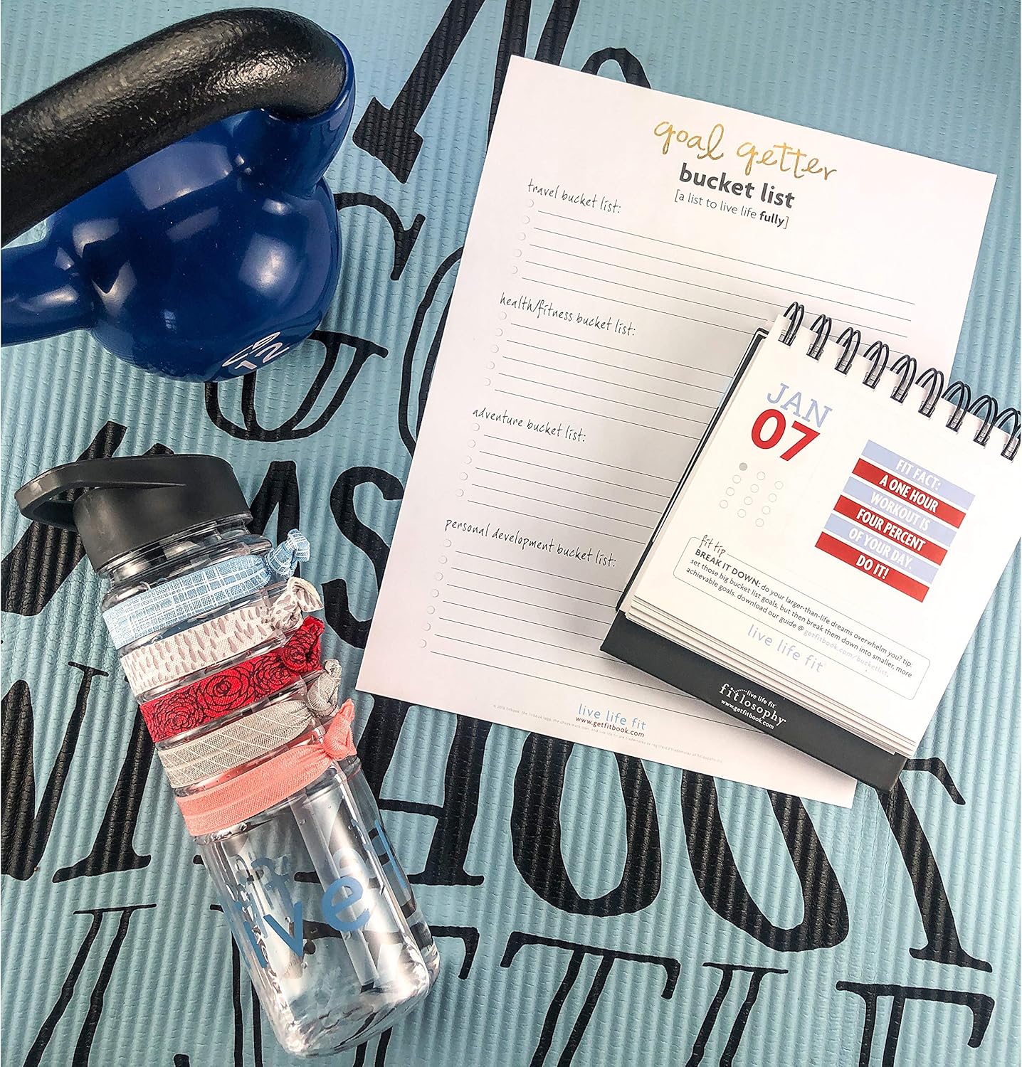 Fitlosophy 'Make Today Count' 365-Day Inspirational Perpetual Desk Calendar, Fitdesk 365-Day Perpetual Calendar (FITDESK-Cal) : Office Products