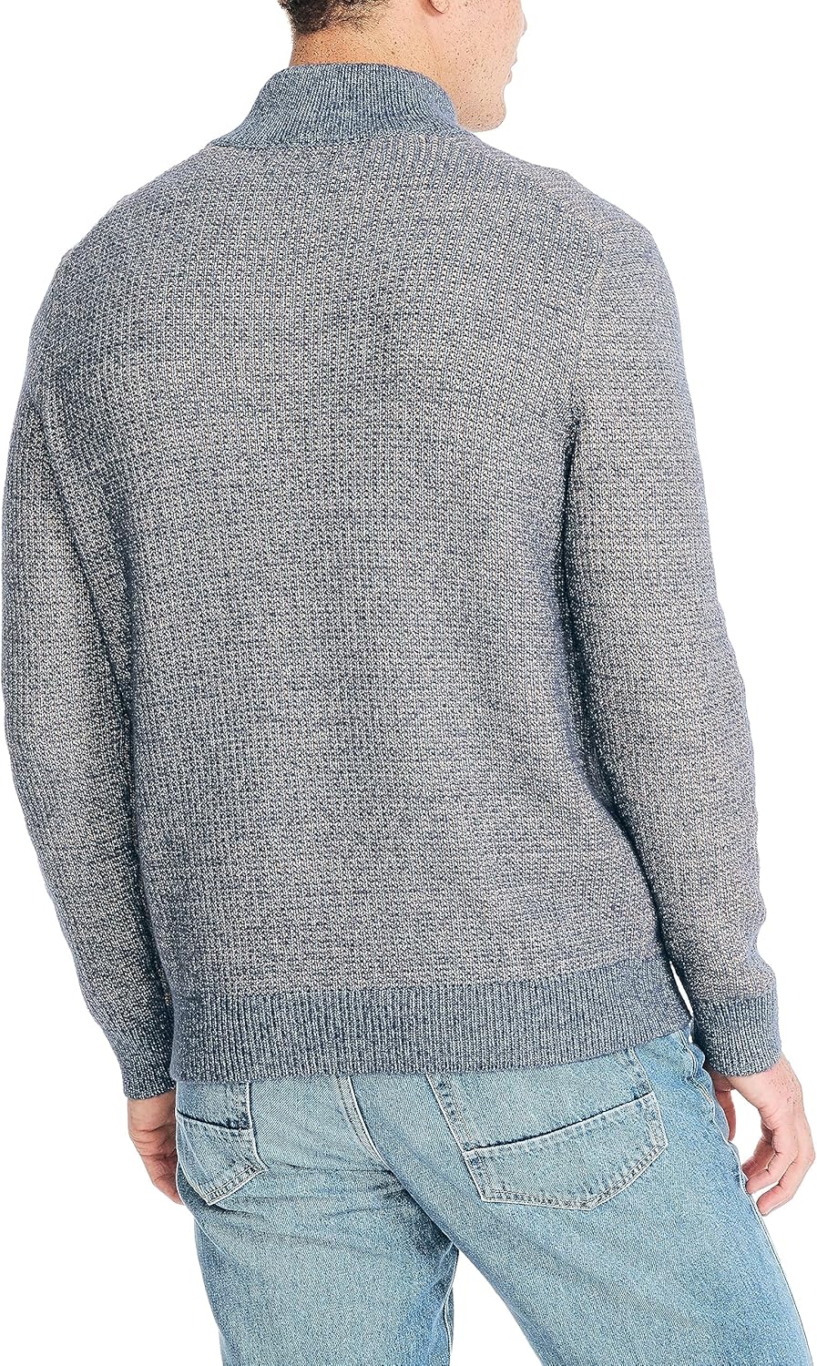 Nautica Men's Nautica Sustainably Crafted Waffle Mock-Neck Sweater