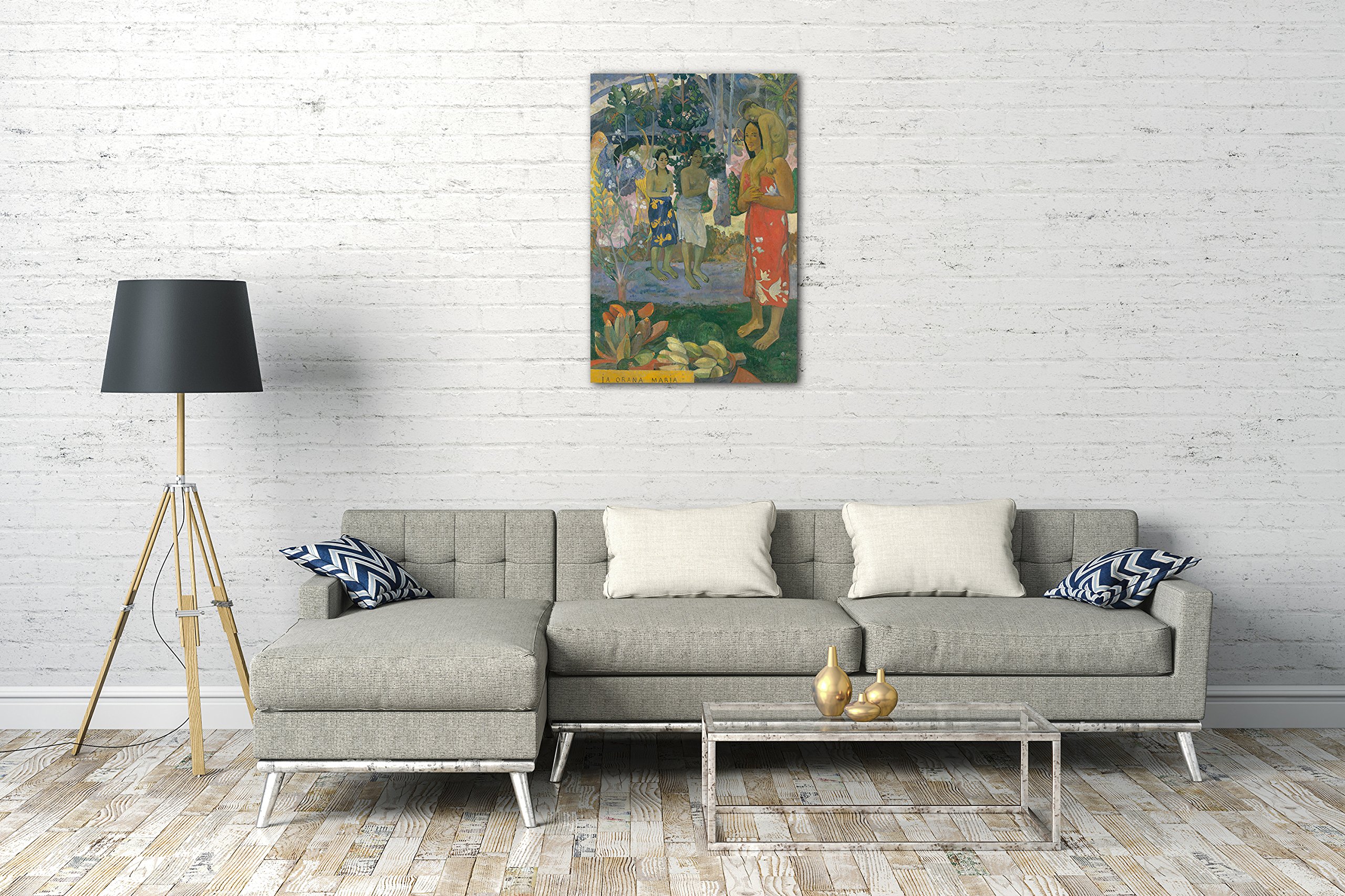 Tableau Toile Gauguin « Seme Di Areoi » - Reproduction Sur Toile, Cadre Bois - Fait Main En Italie