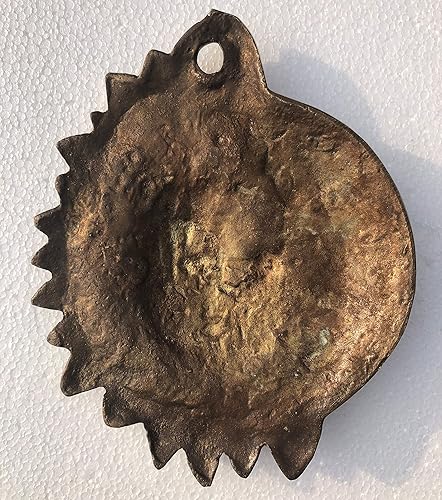 Miniatura 4 de Sun Moon - Plato decorativo de metal de latón de media cara hecho a mano para pared y decoración del hogar, regalo, colgante de pared