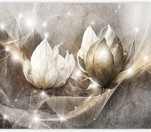 artgeist Wall Mural Lily Flowers 116x83 in - Peel and Stick Self-Adhesive Wallpaper Removable Large Sticker Foil Wall Decor Print Design Mural