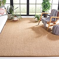 Vista 10 de Alfombra de área SAFAVIEH 8x11 - Colección de fibras naturales - Grande - Mármol, sisal, diseño tejido con borde (NF525C)