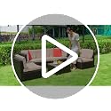 Vongrasig 6 Pieces Patio Furniture Set, Outdoor Sectional Patio Sofa Couch image 7