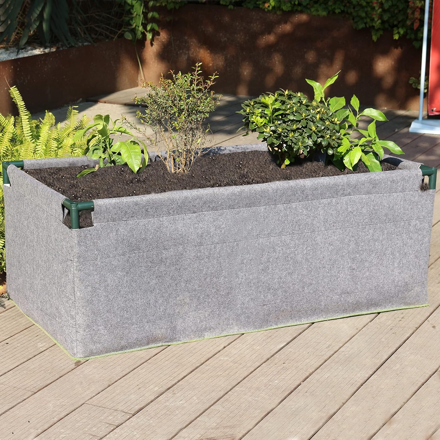 Gardzen Raised Grow Bed with PVC Frame - 47.2"x23.5"x16.9" Breathable Planter Raised Bed, No-Till Design, Includes Pipes & Connectors, Air-Pruning for Healthier Plants - Image 6
