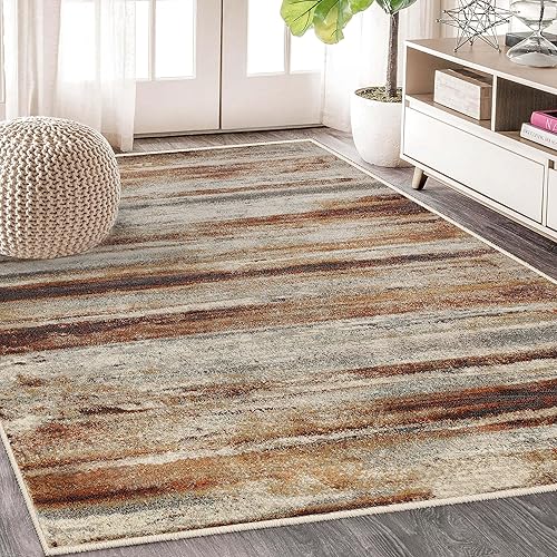 SUPERIOR Alfombra de área grande para interiores, moderna a rayas para dormitorio, cocina, oficina, comedorsala de estar, dormitorio, entrada,