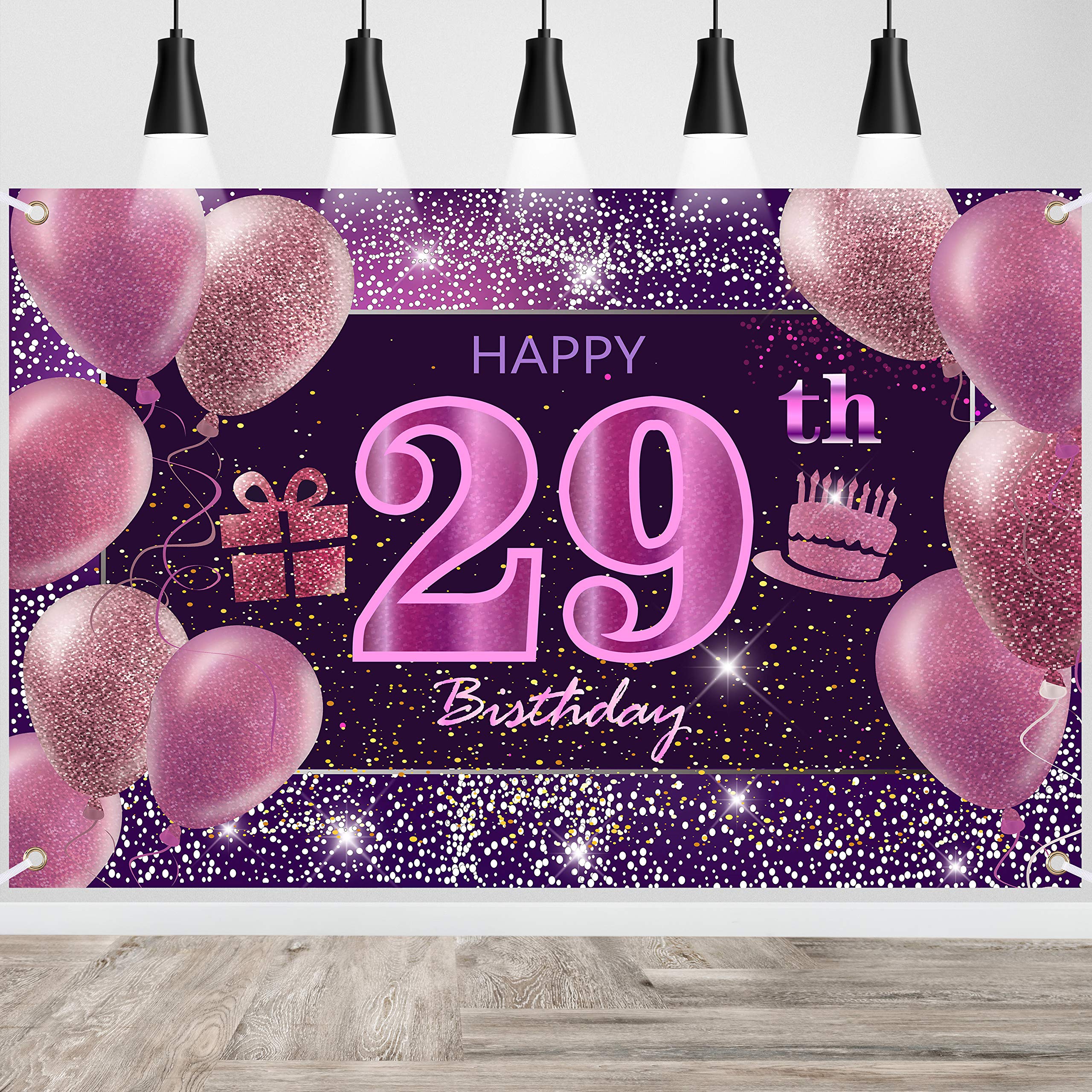 Happy Birthday Banner IMISI birthday decorations birthday backdrop decorations for a party (29-age)