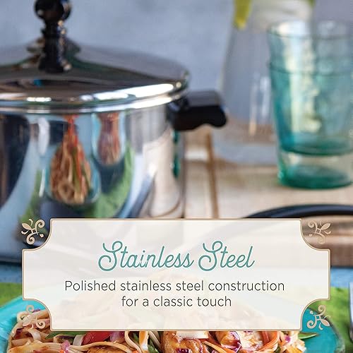 Miniatura 3 de Farberware Classic Stainless Series - Sartén doble cubierta de 2 cuartos de galón y cacerola clásica de acero inoxidable con tapa, 1 cuarto de