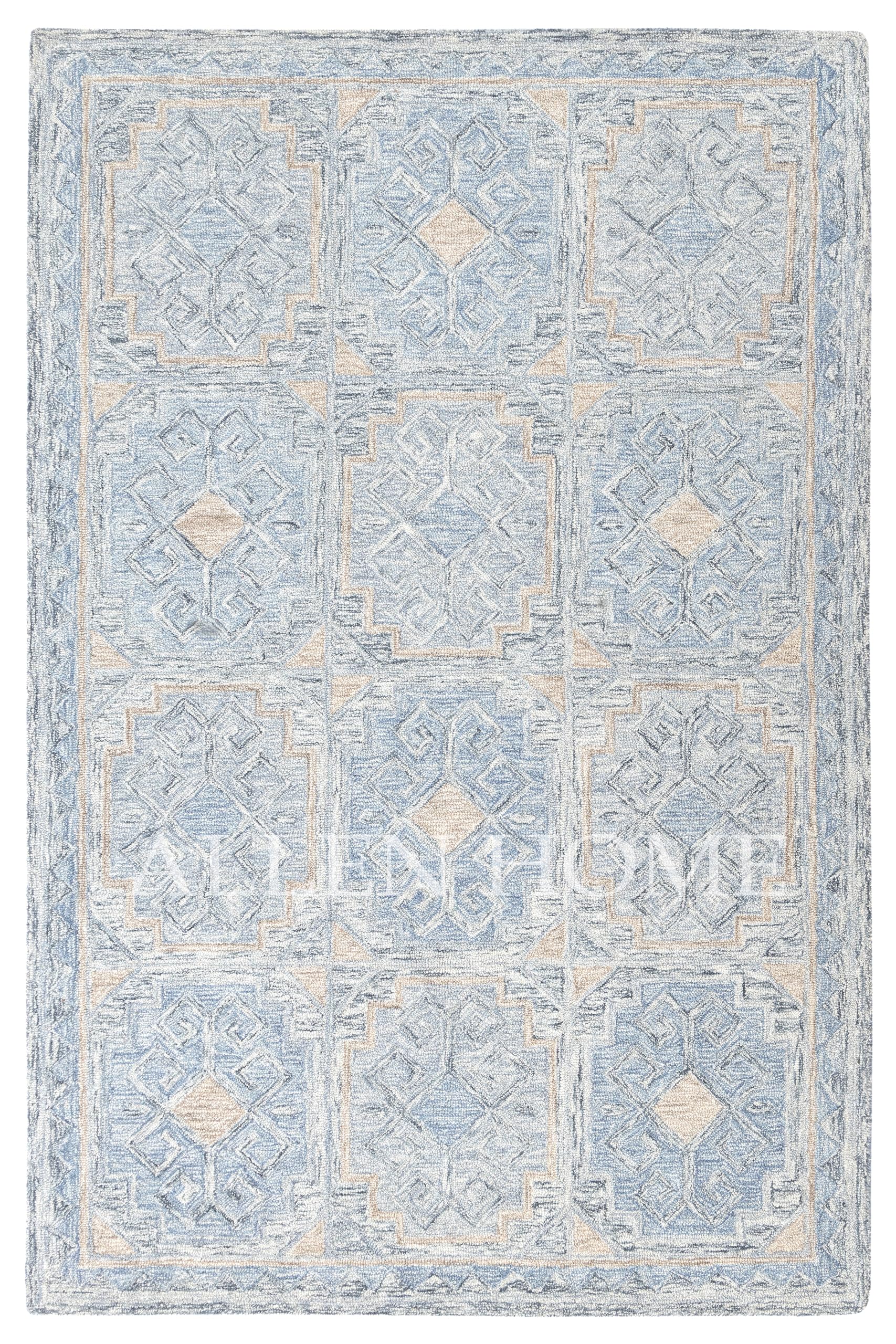 Hand Tufted Traditional Wool Area Rugs by Allen Home Merrin Rug - Durable - 100% Wool - Living Room, Dining Room, Bedroom, and Entryway Area Rugs - 8’