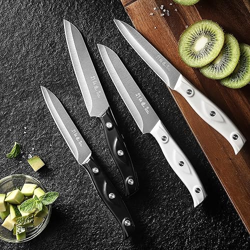 Miniatura 6 de 4 cuchillos de pelar – Cuchillos de pelar frutas y verduras de 4/4.5 pulgadas – Cuchillo de cocina ultra afilado – Cuchillos de pelar – Mango de