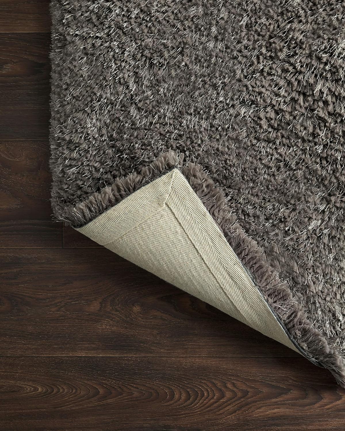 Loloi Mila Shag Collection MIL-01 Charcoal 2'-3" x 7'-6" Runner Rug