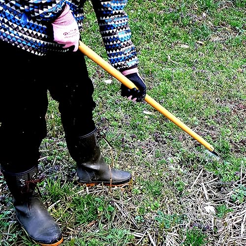 Miniatura 2 de Azada de jardín con mango largo de 43 pulgadas, acero inoxidable japonés resistente, fabricado en Japón, herramienta de deshierbe de azada de