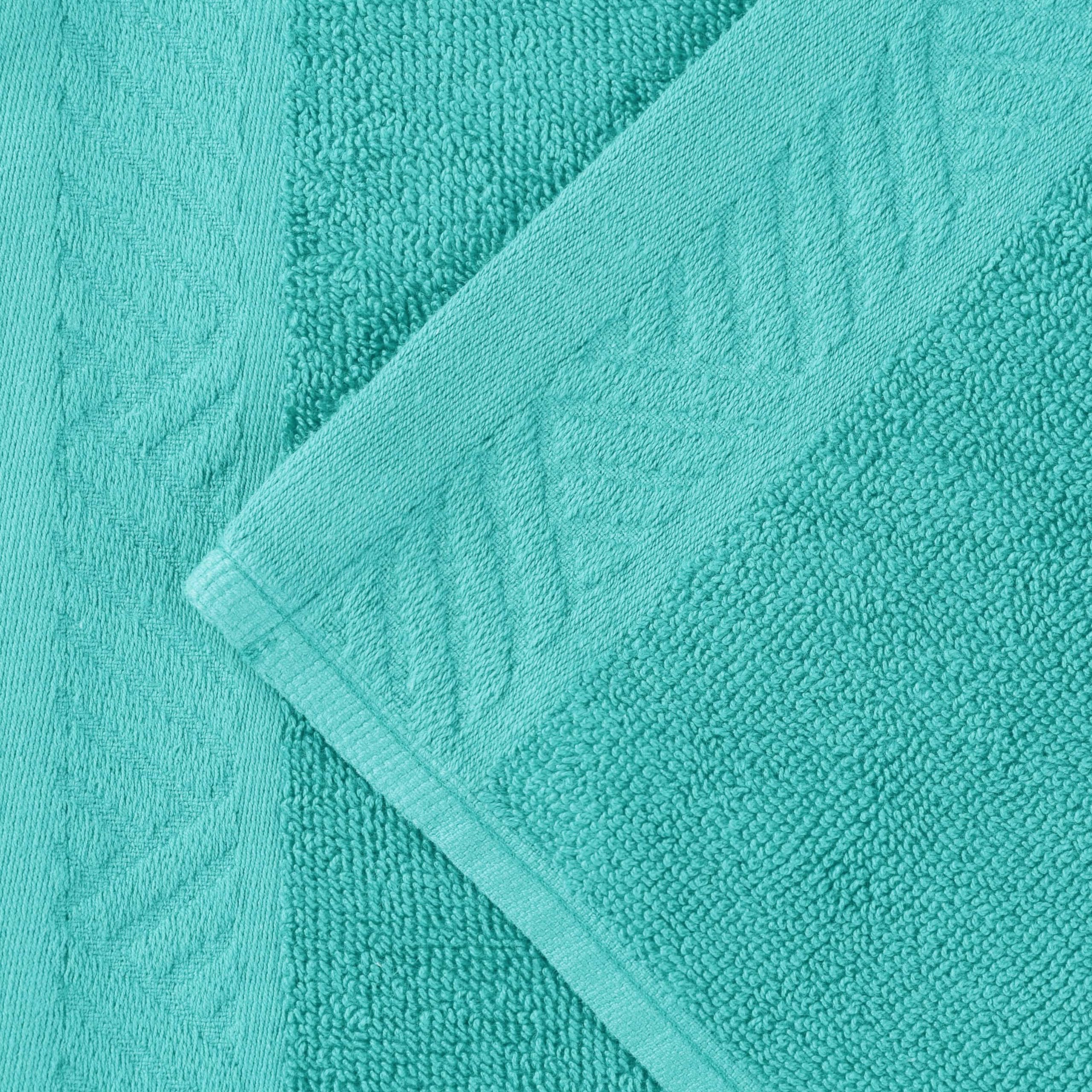 Superior Basketweave - Juego de toallas de algodón egipcio de 3 piezas, altamente absorbentes, básicas, esenciales para el hogar, borde jacquard, toallas sólidas, incluye 1 toalla de baño, 1 toalla de